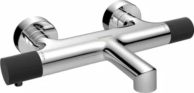 Zdjęcie produktu dla Bateria wannowa Solaria, chrom/czarny mat