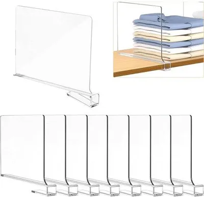 Immagine prodotto di Carrelli portaoggetti trasparenti in acrilico - 8 pezzi - Carrelli multifunzionali - 30 x 20 cm - Ideali per camera da letto, cucina, armadi e per l'organizzazione