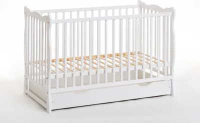 Produktbild von Kinderbett ALA II PLUS 60x120 mit einer Matratze weiße Matte