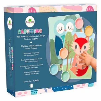 Immagine prodotto di Au Sycomore Babyssimo - mio primo dipinto con dita: Amici della foresta