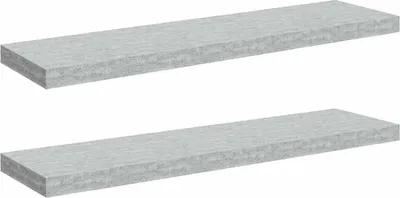 Immagine prodotto di vidaXL Mensole sospese 2 pz. Grigio cemento 90x23,5x3,8 cm MDF