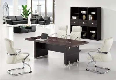 Produktbild von Moderner Büro Konferenztisch Tische Holz Design Möbel Besprechungs Tisch 220cm