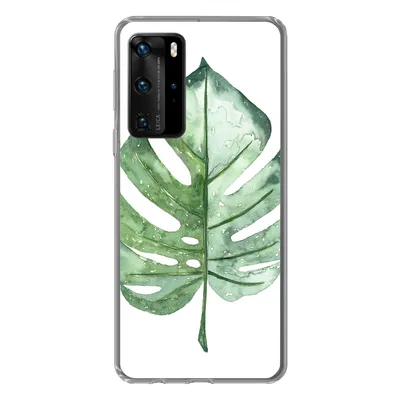 Produktbild von MuchoWow® Handyhülle Schutzhülle Hülle für Huawei P40 Pro Aquarell - Monstera - Blatt Silikon Softcase Handy Hülle - Schutz