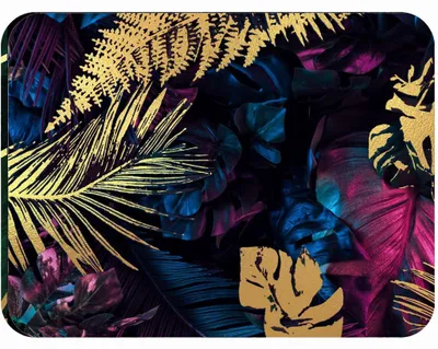 Produktbild von MG Design Set aus 4 Kork-Platzsets - Purple Jungle Gold - 30 x 40 cm - hitzebeständig & abwischbar, mit Korkrückseite