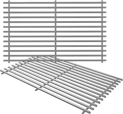 Image de 38-X-28-6CM GFTIME 7521 Grille de cuisson inox - Weber Spirit 200 Serie E/S200 E/S210 - Genesis Silber A - Pièces détachées Weber 7522 7523 65904 65905 - Avec panneau latéral