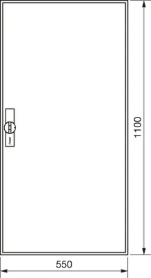 Productafbeelding van Hager universele meterkast, type ZB32S, afmetingen 1100x550x205 mm, SKII 168PLE