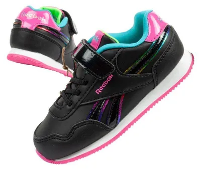 Produktbild von Reebok - Kinder Sneaker "Royal", Ökologisches Leder PP7017 (22,5 EU) (Schwarz/Blau/Pink)