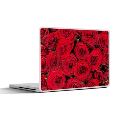 Produktbild von MuchoWow® Laptop Aufkleber Sticker Cover Rosen - Rot - Blumenstrauß 30x22 cm - Laptop-Sticker