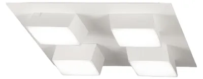 Produktbild von Lucas Square LED-Deckenleuchte 48W 4160lm 3000K Weiß - Metall- und Methacrylatgehäuse, dimmbar mit Phasenanschnitt, modernes Design IP20