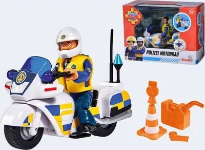 Produktbild von Sam Polizei Motorrad mit Figur und Zubehör