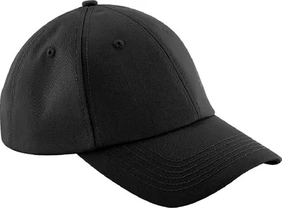Produktbild von Beechfield Uni Authentic 6 Panel Baseball Kappe BC3682 (Einheitsgröße) (Schwarz)