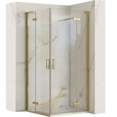 Obrázek produktu pro Sprchový Kout REA HUGO DOUBLE BRUSH GOLD 80x90