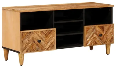 Produktbild von Stauraumschränke Braun 100 x 33,5 x 46 cm Massivholz Mango