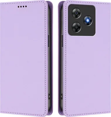 Image de Étui en cuir pour Blackview Wave 8 / Wave 8C, étui à rabat magnétique en cuirPolyuréthaneavec support, violet clair