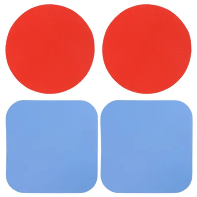 4er Set Gummigriffe für Deckel – Flaschenöffner, Dosenöffner (Rot, Blau)