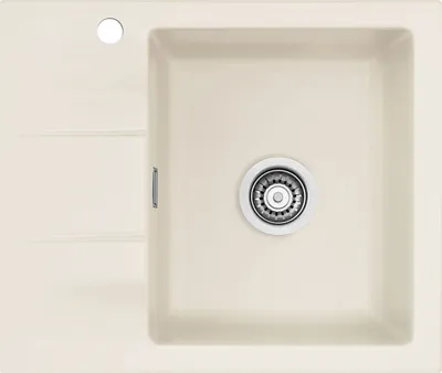 Produktbild von Systemceram KeraDomo Spüle GENEA 60 in JASMIN mit Handbetätigung / Einbauspüle
