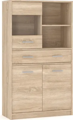 Produktbild von nabbi Dreitürig Vitrine mit Steckdose Tavir PB-1DRW2D1SC - Dub-Sonoma