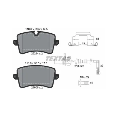 Produktbild von Textar Bremsbeläge hinten für Audi A6 + Avant A7