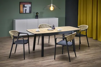 Obrázok produktu pre Skladací stôl BARRIL 130(170)x80 dub artisan/čierna