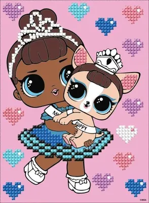 Image de Mosaïque en strass - LOL Miss Baby 15 x 20 cm - Ideyka