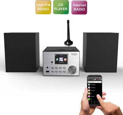 Produktbild von XORO HMT 500 Pro - Micro Stereoanlage Internet-/DAB+/UKW-Radio, CD Player, Bluetooth, USB Mediaplayer, 2,4" Farbdisplay, Fernbedienung, 2x 10W Stereo