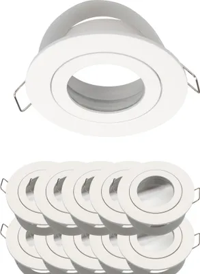 Produktbild von 10x Einbaurahmen Mattweiß 832-MW Ø60 mm für Leuchtmittel GU10 | MR16 IP44