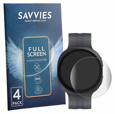Produktbild von 4x Savvies Fullscreen Schutzfolie für Samsung Galaxy Watch 9 (44 mm) Displayschutz Folie Fullcover Klar Transparent