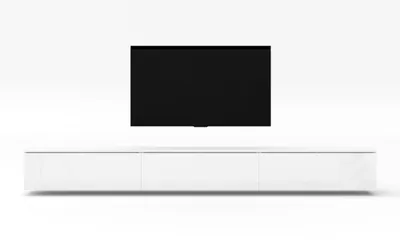 Produktbild von AX LIVING TV Bank weiß Loriano weißes TV Board 3x100 cm Matt/Hochglanz
