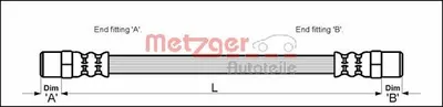 Produktbild von Metzger Bremsschlauch (4113671)