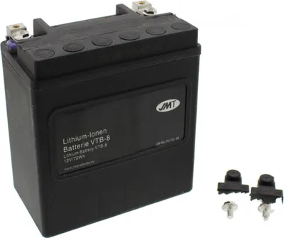 Obrázok produktu pre Lítium-iónová batéria JMT VTB-8 V-Twin, 12 V 8 Ah, kladný pól vľavo, DIN 51214