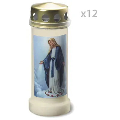 Produktbild von Bolsius Gedenkkerzen mit Deckel No 6 12 Stk. Transparent