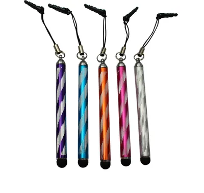 Produktbild von 5x Eingabestift ausziehbar Bedienstift Touch Pen Tablet Handy Zuckerstange, Farbe:Mehrfarbig