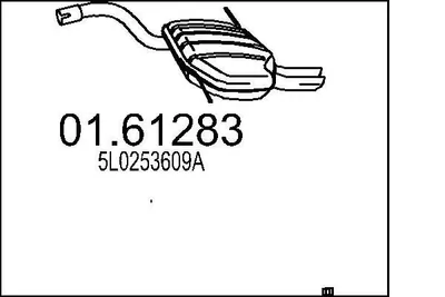 Produktbild von MTS 01.61283 Endschalldämpfer für SKODA YETI (5L) Auspuff