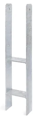 Image de Support de poteau Alberts 213916, galvanisé à chaud, largeur intérieure 116 mm, hauteur totale 800 mm, épaisseur du matériau 6 mm