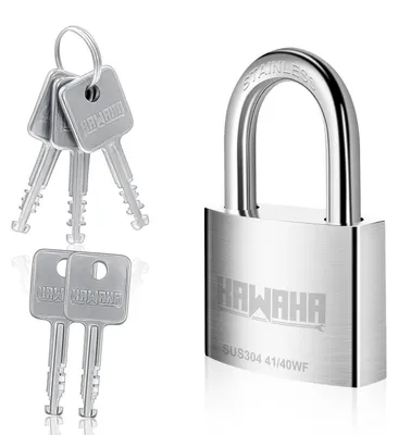 Image de Cadenas de sécurité haute résistance, en acier inoxydable, 50 mm, 5 clés, pour intérieur et extérieur, résistant à la corrosion