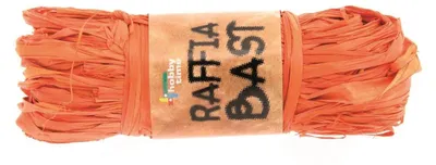 Produktbild von Glorex Raffia-Bast orange, 50 g