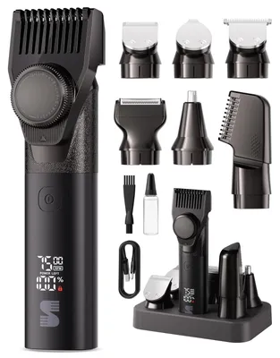 Produktbild von Barttrimmer Herren 7-in-1 Elektrischer Rasierer und Nasenhaartrimmer Schwarz