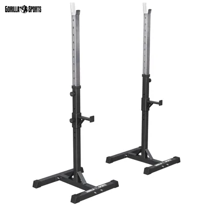 Produktbild von GORILLA SPORTS® Hantelbank - mit 75 kg Hantelset, Hantelablage, Verstellbar, Multifunktion, 8 Sternverschlüsse, Weiß - Kraftstation, Schrägbank
