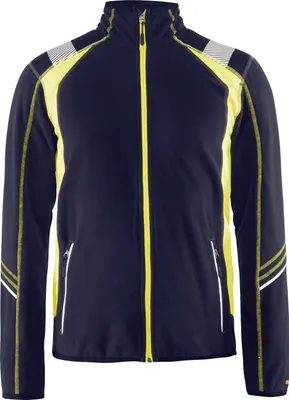 Produktbild von Blakläder Microfleece Jacke 4993 1010 in zwei Farben, Farbe:marineblau/gelb, Größe:L
