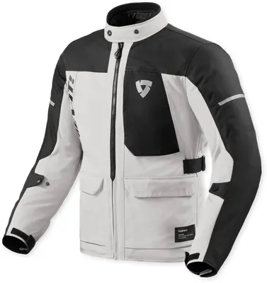 Image de Veste textile imperméable Revit Convergent H2O pour moto, argent/noir, XL
