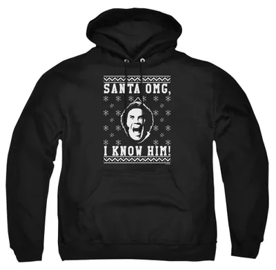 Productafbeelding van Elf - "OMG I Know Him" hoodie voor heren/dames, uni model, TV37722 (maat M) (zwart)
