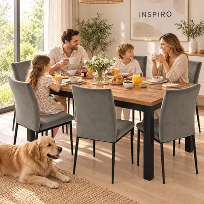 INSPIRO Essgruppe – Platz für gemeinsame Mahlzeiten mit der Familie, KI-generiertes Bild