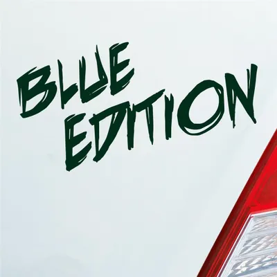 Produktbild von Auto Aufkleber Blue Edition Auto Car Tuning Motorrad 15x7 cm Dunkelgrün Sticker Heckscheibenaufkleber