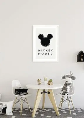 Produktbild von Kunstposter – Silhouette von Mickey Mouse – 30 x 40 cm