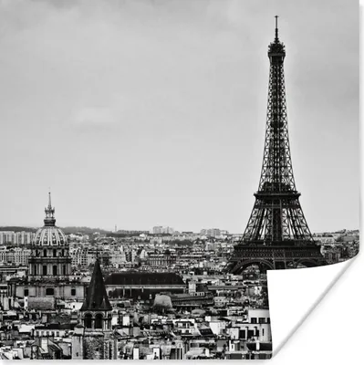 Produktbild von MuchoWow® Poster Die Skyline von Paris 30x30 cm - Wandposter - Printing