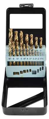 Image de Jeu de 19 forets Awtools en métal au cobalt, 1,0-10,0 mm