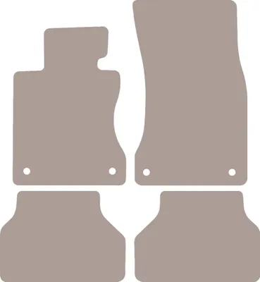 Image de Tapis de sol en velours pour BMW 5 E61 RZEPY break, avant (2003-2010) - tapis de sol LUX beige (4 pièces)