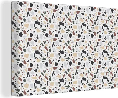 Obrázek produktu pro OneMillionCanvasses® - Obraz na plátně - 140x90 cm, Textura - Terazzo - Vzor, Nástěnná umělecká dekorace - Fotografie na plátně - Obraz na dřevěném rámu