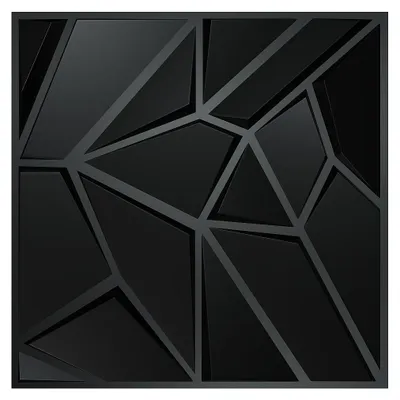 Produktbild von 3D-Wandplatte aus PVC - 3 m² - 10er-Set - Schwarz - ANGLIO