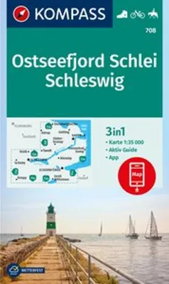 Produktbild von KOMPASS Wanderkarte 708 Ostseefjord Schlei, Schleswig 1:35.000